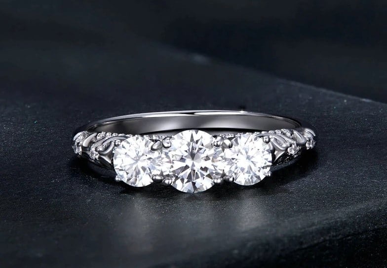 Verlobungsring Silber Vintage 