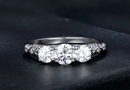 Verlobungsring Silber Vintage 