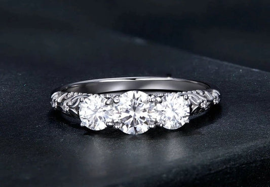 Verlobungsring Silber Vintage 