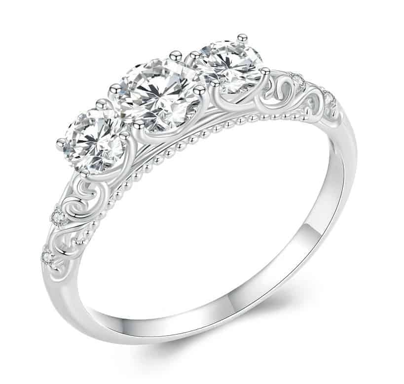 Verlobungsring Silber Vintage für Damen