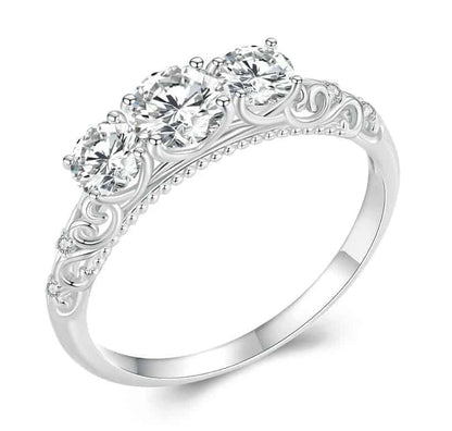 Verlobungsring Silber Vintage für Damen