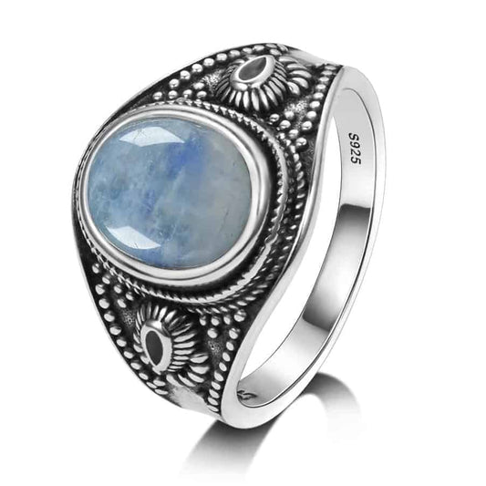 Weißer Mondstein Ring für Damen