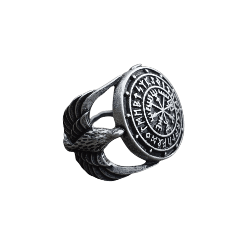 Ring mit Wikinger Figuren drauf