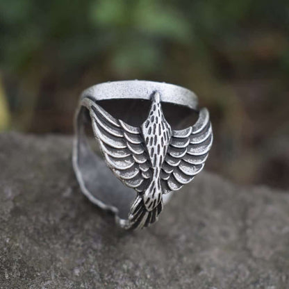 Ring mit Wikinger Figuren drauf