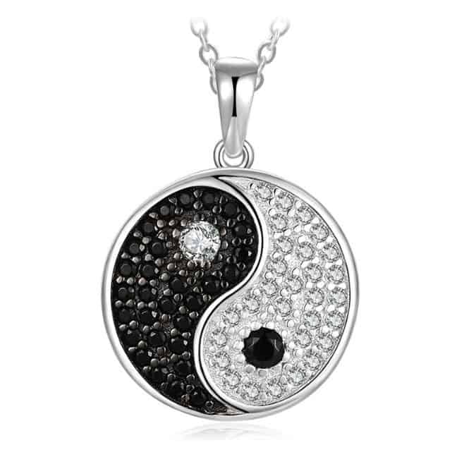 Yin-Yang-Symbol-Silberkette