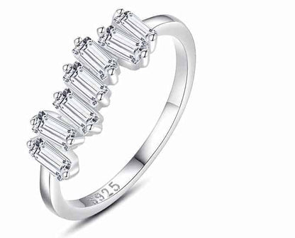 Silberring mit Zirkon Stein für Damen