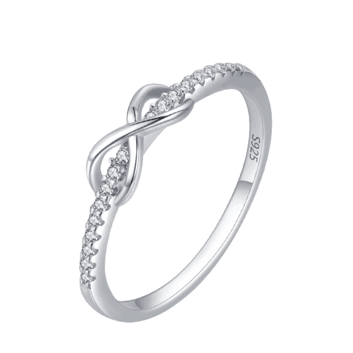 Eternity sign silver ring