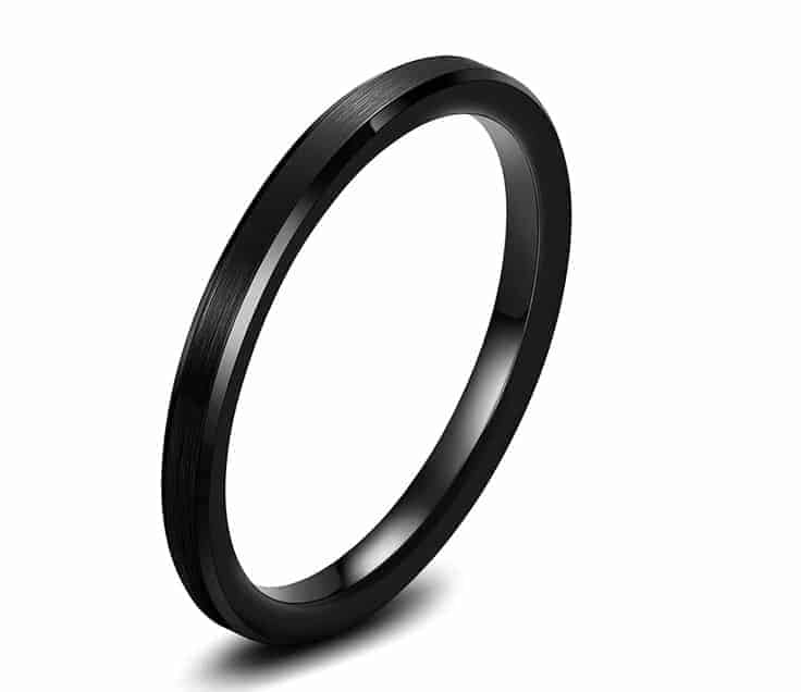 Eheringe schwarz für Damen und Herren - Tantal Ring