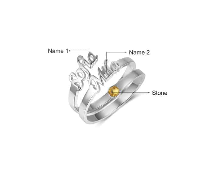 Ring mit zwei Namen